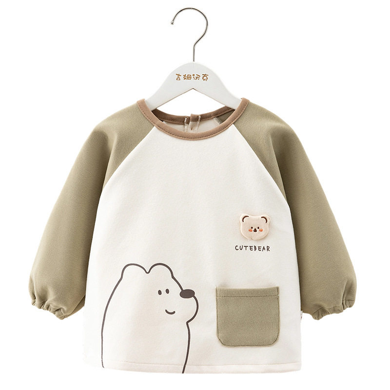 男童罩衣外穿洋气春秋休闲风反穿衣防水透气吃饭围裙宝宝防脏四季,淘宝优惠券,粉丝福利购,淘宝优惠卷