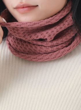 纯棉脖套男女套头护颈椎围巾