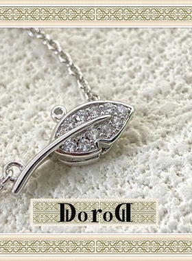 D L O R O L D家新款花瓣满钻轻奢高级感玫瑰花项链 锁骨送女友