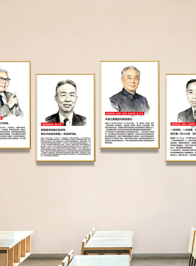 国内外科学家挂画钱学森学校教室海报励志装饰名人名言简介画像