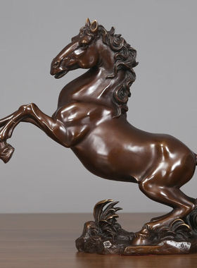 铜欣祥【马到成功】铜马摆件办公室工艺品公司开业乔迁礼品客厅装