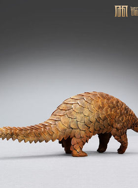 铜江湖《富甲天下》穿山甲铜摆件高端工艺品办公室桌面客厅酒柜开
