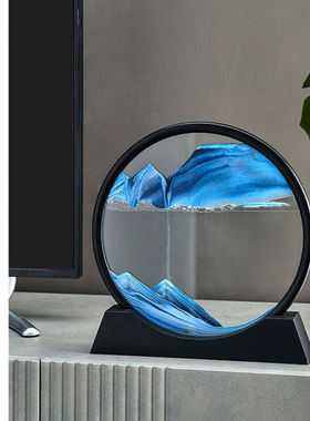 流沙画摆件沙漏生日礼物男送女友办公室客厅3D装饰摆件工艺品卧室