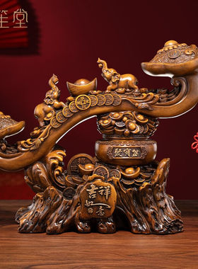 禾笙堂吉祥如意摆件客厅办公室工艺品摆件电视柜玄关家居装饰品开