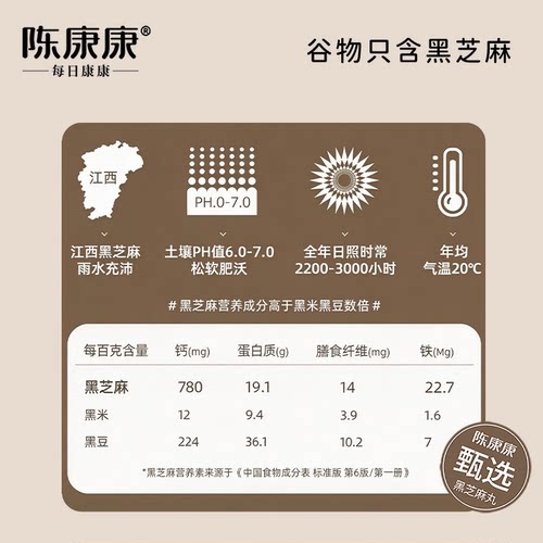阅农部落陈康康正品纯黑芝麻丸红枣枸杞阿胶0添加蔗糖芝麻丸5袋装 - 图2