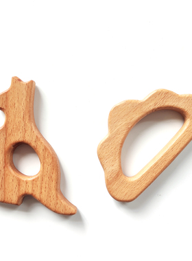 沫沫小厨动物婴儿磨牙圈无漆无蜡