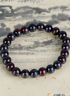 西域天星陨石火星黑红款手串礼物