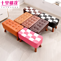 Solid Wood Bushel Home Modern Little Stool benches Couch Stool Wooden Short Bench Floating Windows Small Bench Casual Benches