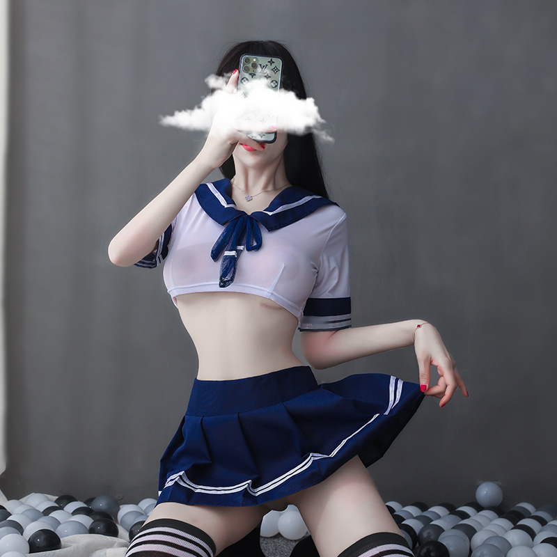 性感学院风校园服装纯欲cosplay制服套装清纯少女学生JK水手服女-图0