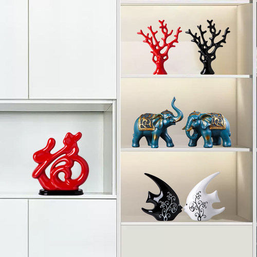 简约家居摆件桌面客厅玄关电视柜酒柜软装饰品轻奢高端大气上档次 - 图2