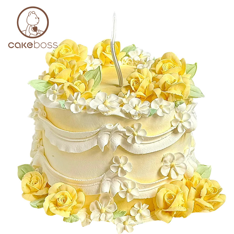 CAKEBOSS复古玫瑰系列奶油裱花生日蛋糕下午茶蛋糕北京同城配送,淘宝优惠券,粉丝福利购,淘宝优惠卷
