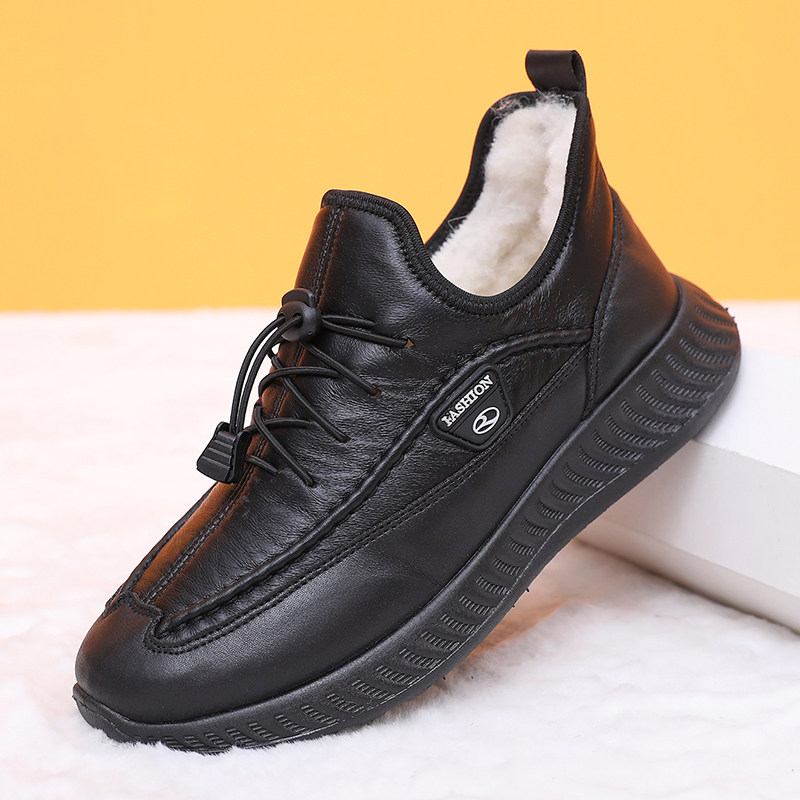 2025冬季新款老北京棉鞋男加绒保暖绵羊毛雪地靴防滑防水中年棉靴,淘宝优惠券,粉丝福利购,淘宝优惠卷