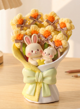 红笔花束笔筒桌面摆件教师节礼物