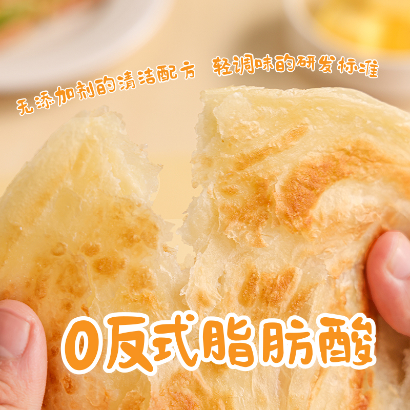 三全黄油手抓饼千丝儿童早餐葱香原味煎饼早餐速食半成品家庭装