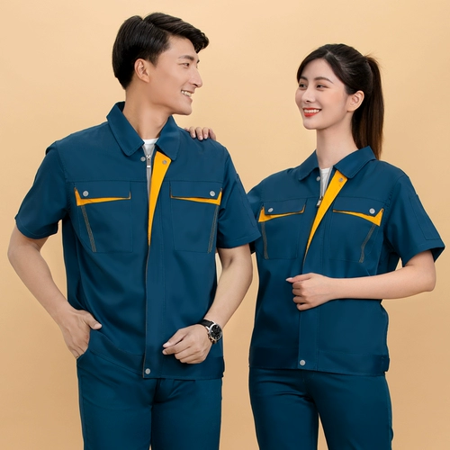 百企之家 Летний износостойкий комбинезон подходит для мужчин и женщин, короткий рукав, делается под заказ