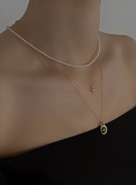 巨细施家正圆强光珍珠项链