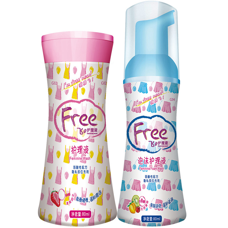 free飞私处泡沫+啫喱洗液护理液 蘑菇家居私处洗液