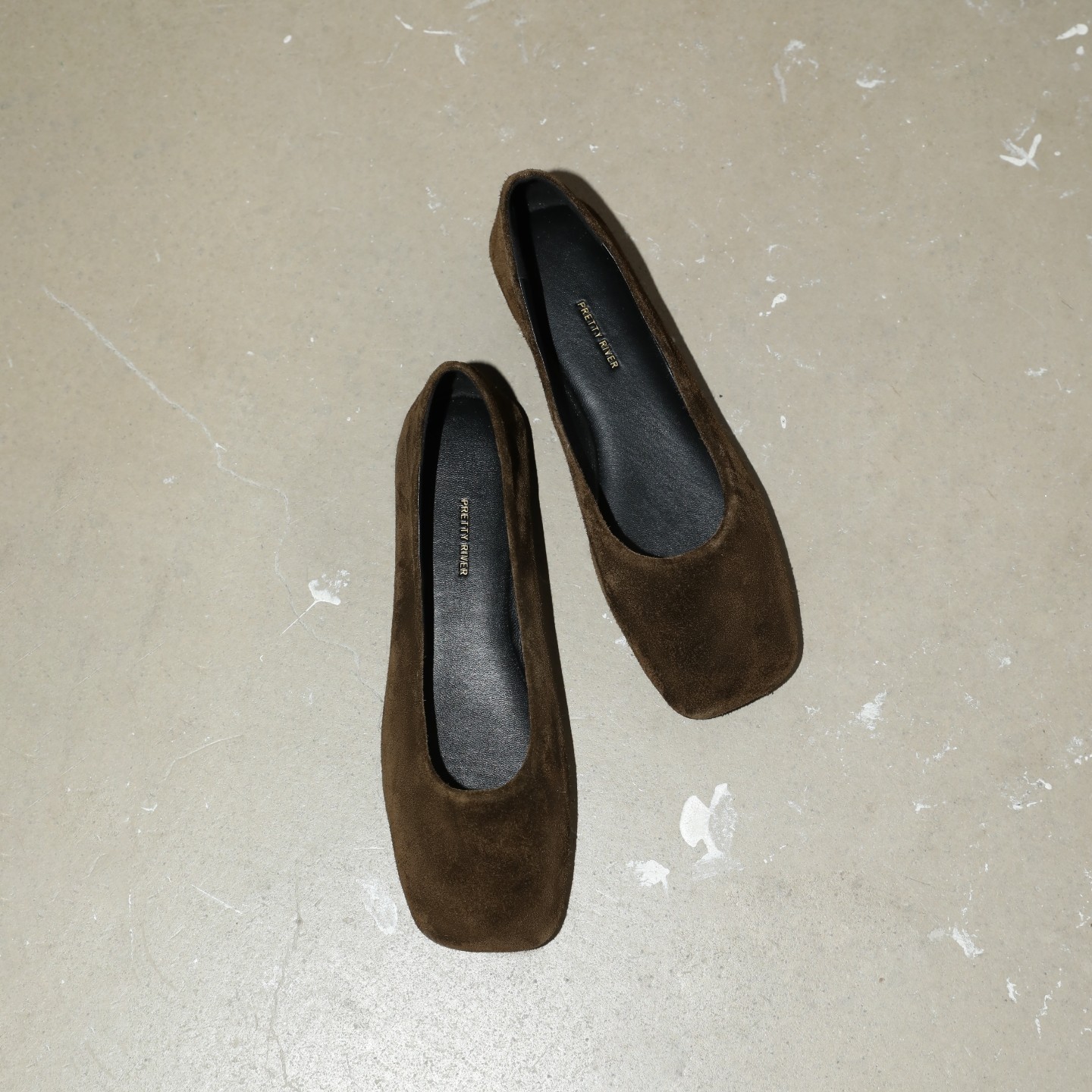 PrettyRiver反绒面玛丽珍芭蕾时尚单鞋女复古麂皮绿棕色平底鞋女,淘宝优惠券,粉丝福利购,淘宝优惠卷