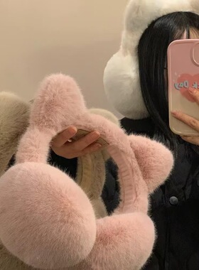 可爱猫耳朵毛绒耳罩女冬季学生骑车保暖护耳防风防寒耳捂耳暖耳套