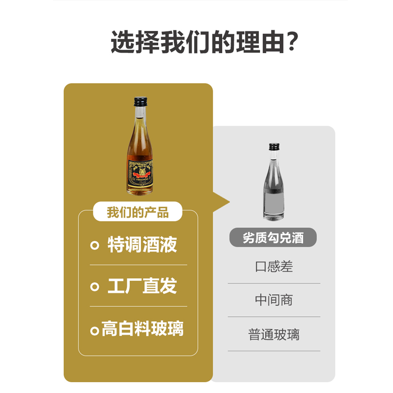 便利店调酒50ml小酒版基酒迷你小瓶洋酒威士忌伏特加朗姆金酒调酒 - 图3