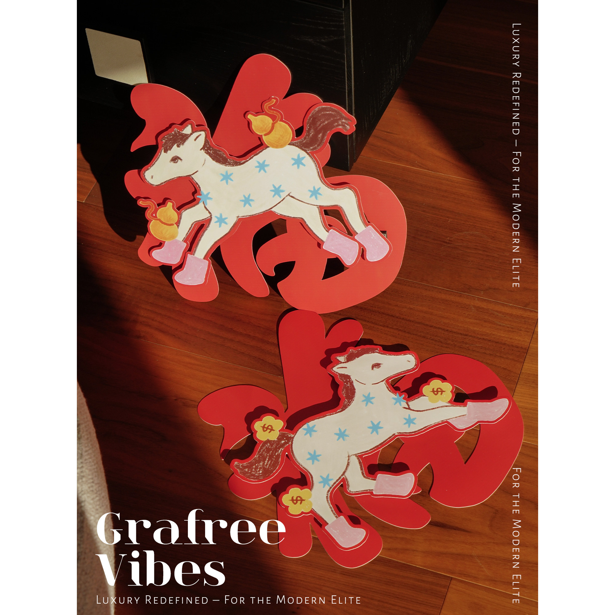 GraFree原创马年福字贴过年装饰春节对联新年门贴新款喜庆礼物女,淘宝优惠券,粉丝福利购,淘宝优惠卷