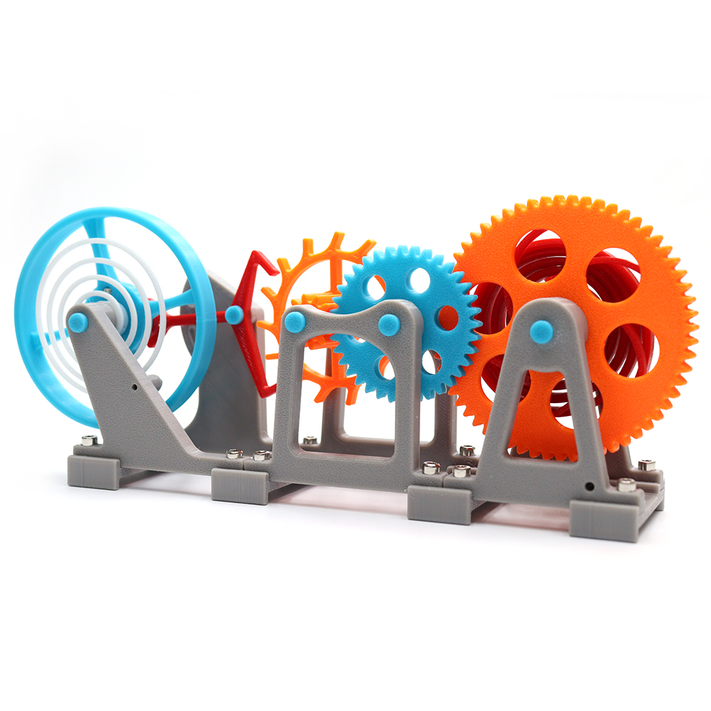 钟表拆解内部结构陀飞轮齿轮模型3D打印机械传动发条动力擒纵摆轮 - 图0