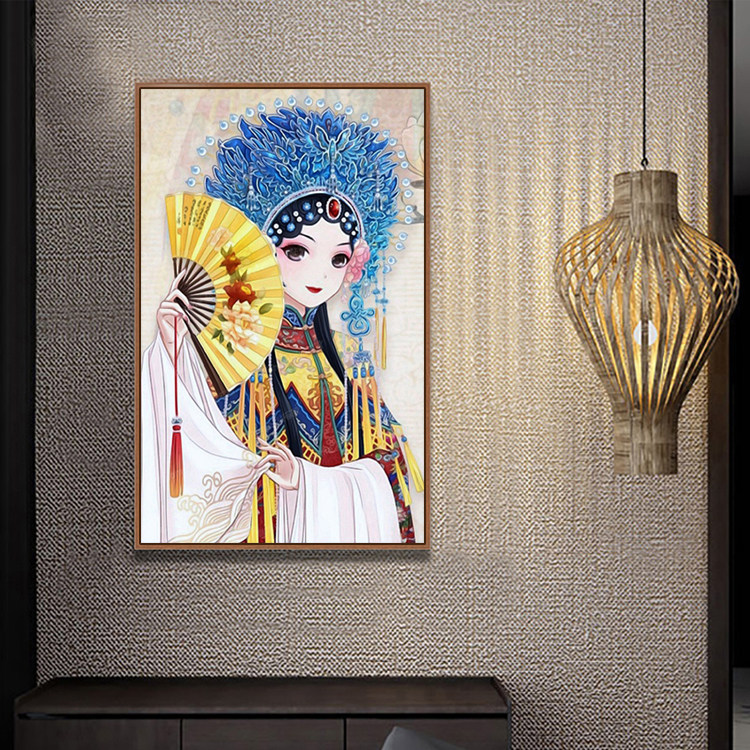 2020新款现代中式十字绣京大气物客厅小幅装饰画满绣小件棉线刺绣