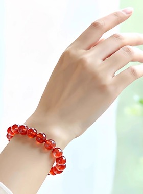 私人定制天然水晶手链女绿幽灵金发晶多宝喜用补缺招财水晶手串