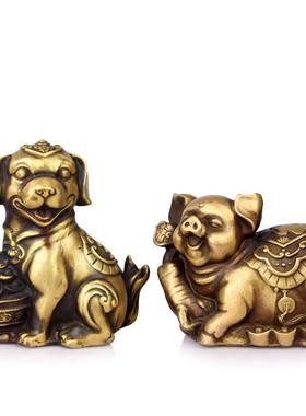 擦黑色铜十二生肖铜鼠牛虎兔龙蛇马羊猴鸡狗猪工艺礼品摆件