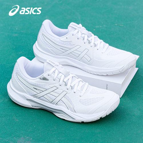 亚瑟士排球鞋女鞋秋GEL-TACTIC 13超轻网面稳定型户外白色训练鞋 - 图1