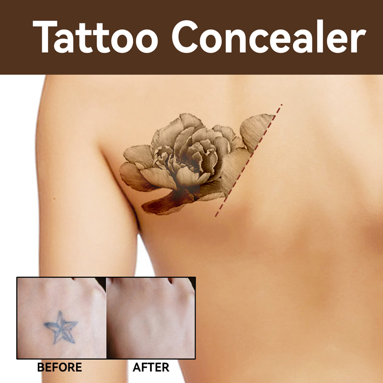 隐形纹身遮瑕膏tattoo concealer防水遮盖刺青伤疤痕胎记斑点粉底 - 图1