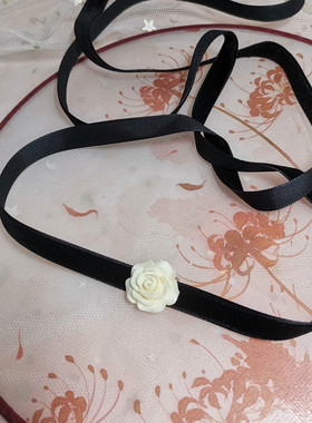 性感美背后背蝴蝶结白色花朵沙滩项链颈链女少女绑带项圈萝丽包邮