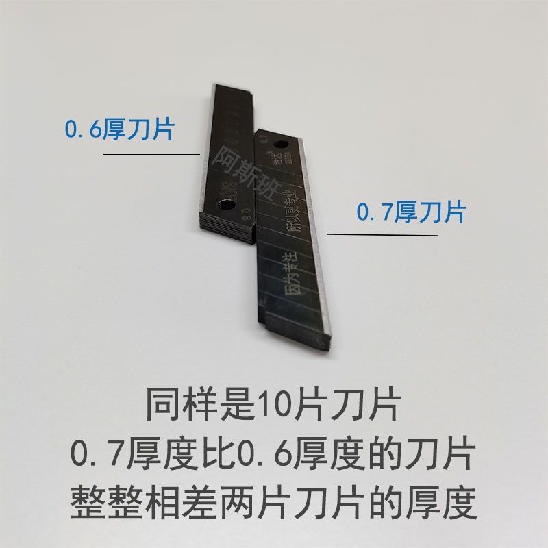 美缝清缝0.7黑刃加厚加硬18美工刀重形铲刀裁纸刀工业级刀片 - 图2