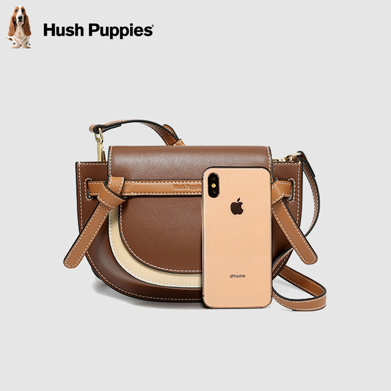 暇步士高级感牛皮小众设计复古包包 暇步士摩天轮马鞍包