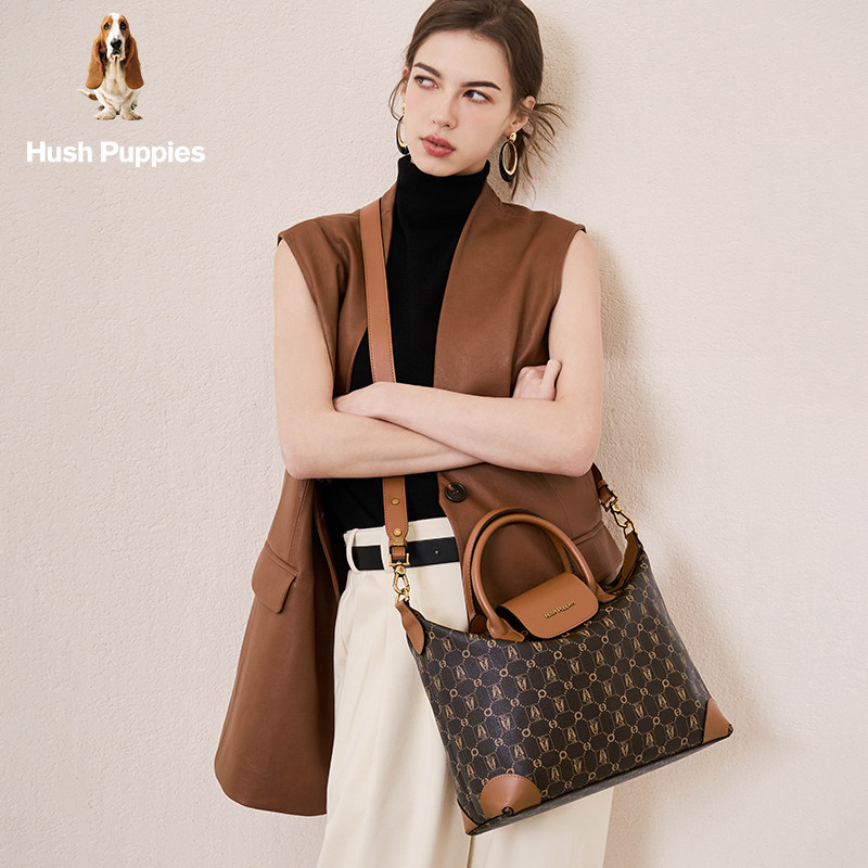 暇步士女包2025新款潮流手提包老花通勤包大容量百搭单肩斜挎包女,淘宝优惠券,粉丝福利购,淘宝优惠卷