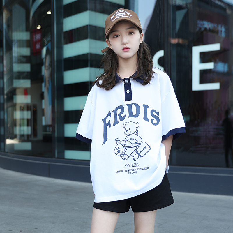 女童短袖体t恤夏装洋气中大童12时髦夏季13女孩宽松纯棉半袖15岁,淘宝优惠券,粉丝福利购,淘宝优惠卷