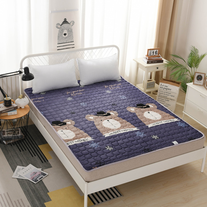 法兰绒四季床垫学生宿舍单人睡垫被褥子1.5m榻榻米1.8米折叠保暖