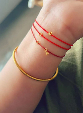 有钱花  原创绞丝纹好运红绳