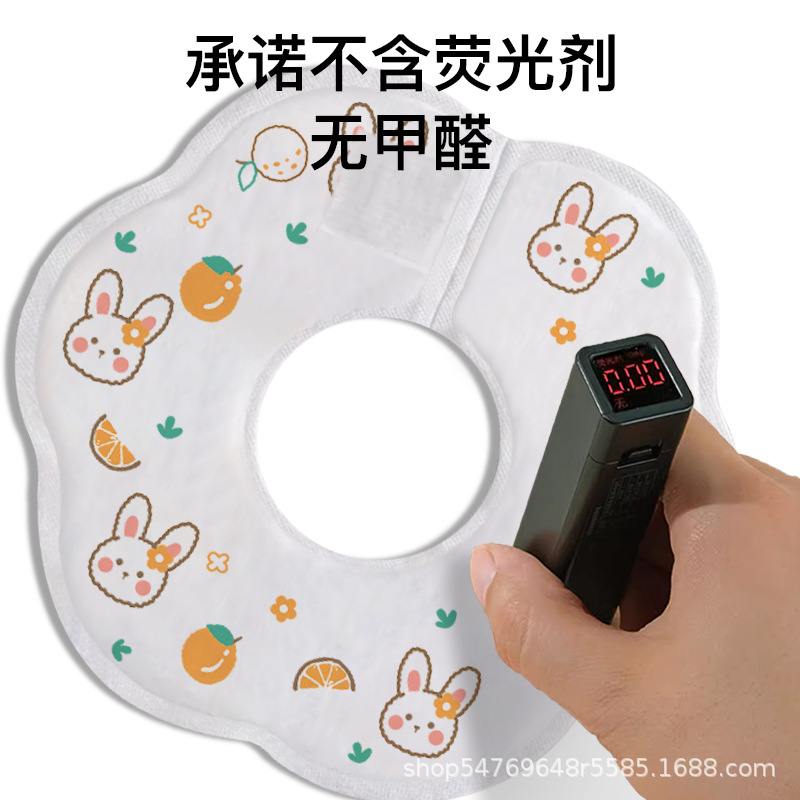 Disposable saliva towel, no-wash toddler bib, petal style