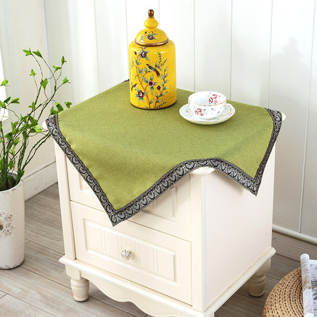 Japanese Style Bedside Table Cover Cloth Modern Minimalist Cotton Linen Cloth Art Small Table Cloth Plain