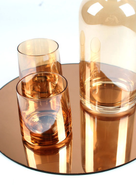 玻璃冷水壶轻奢客厅装饰盘创意