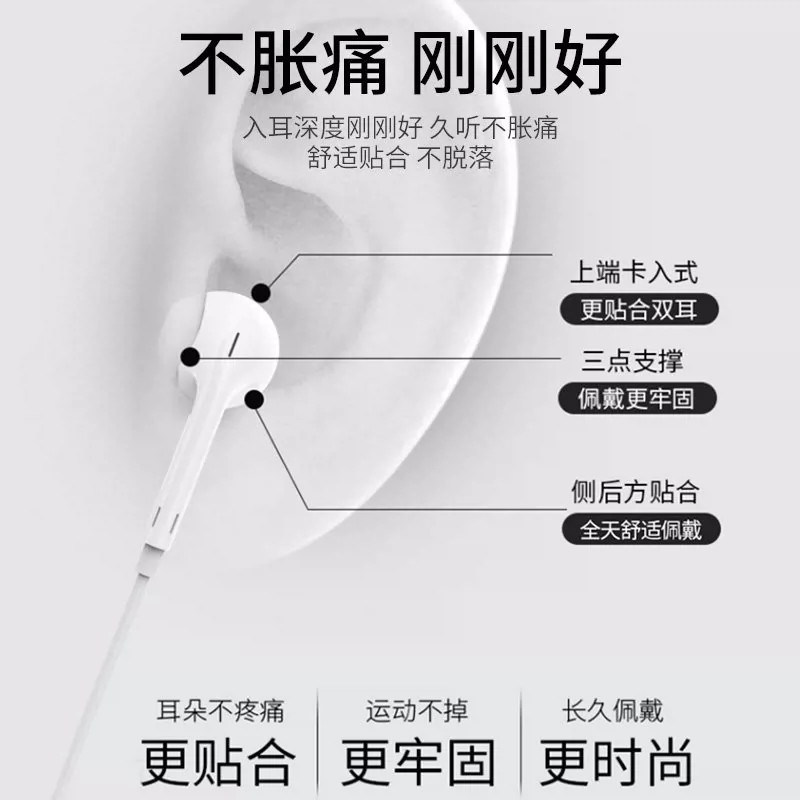 适用红米10A耳机原装正品Hongmi9A有线耳机带麦3.5mm圆孔耳机 - 图1