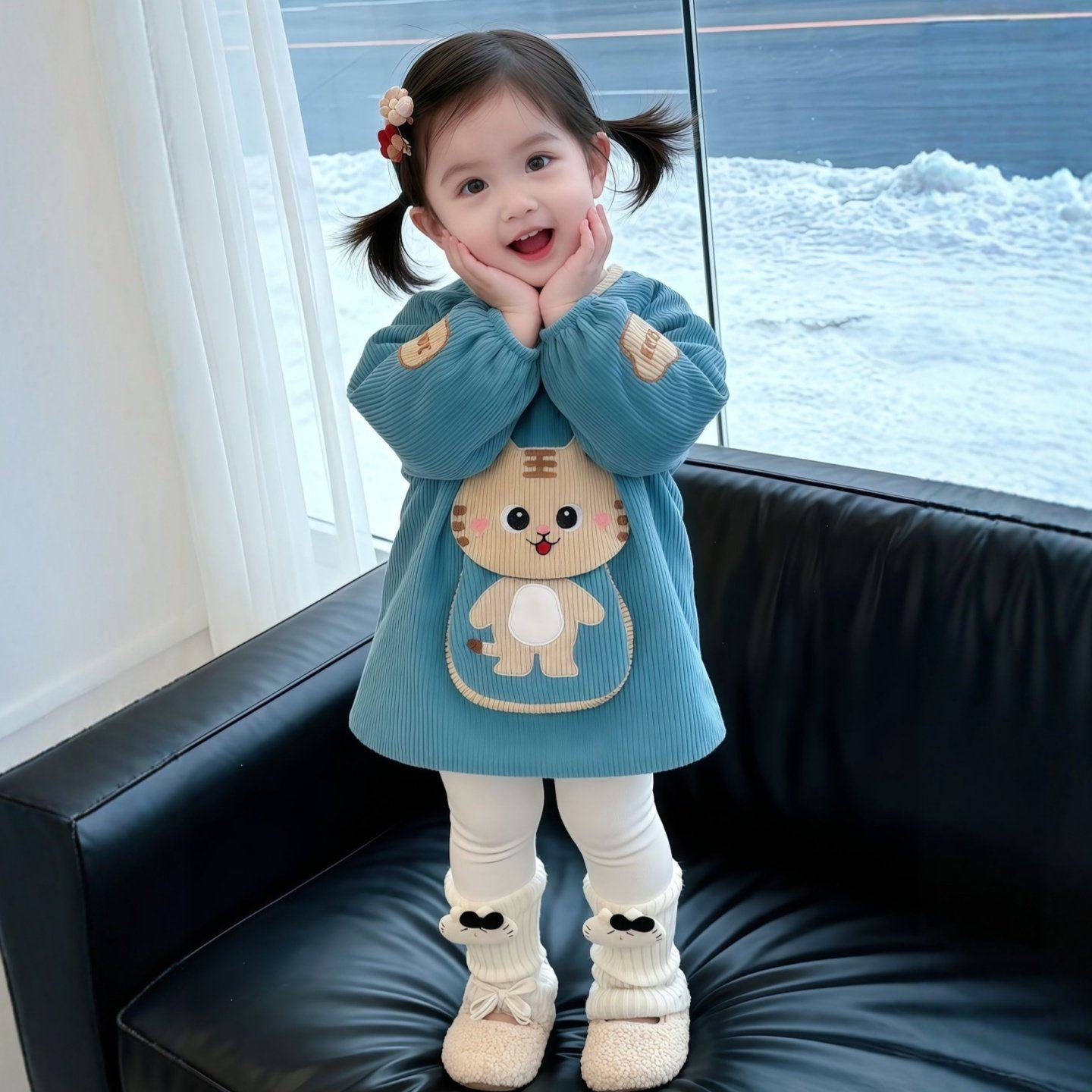 罩衣女宝宝外穿儿童防水防脏长袖反穿衣灯芯绒洋气绘画围裙兜倒褂,淘宝优惠券,粉丝福利购,淘宝优惠卷