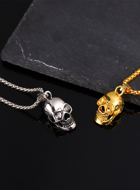 骷髅头暗黑复古个性项链男女配饰