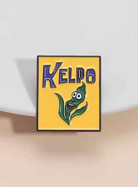 趣味英文字母kelp卡通胸针金属徽章男女衣服包包装饰勋章配饰