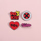 2026X Police Brooch Set 90s Retro Style Love Metal Badge Personalized Clothes Bag Accessories Pin