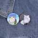 New Cat Badge 2026, Internet Celebrity Same Fun Cat Face Brooch, Student Bag Accessories