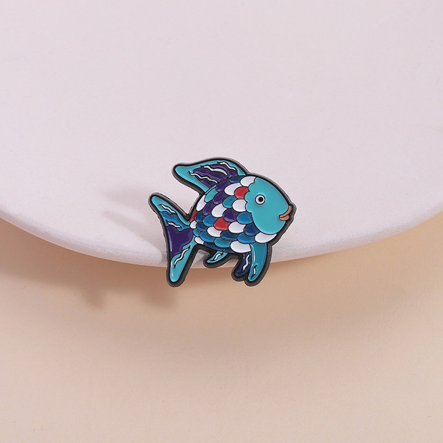 ງາມ rainbow ປາທະເລສັດ brooch ກາຕູນ