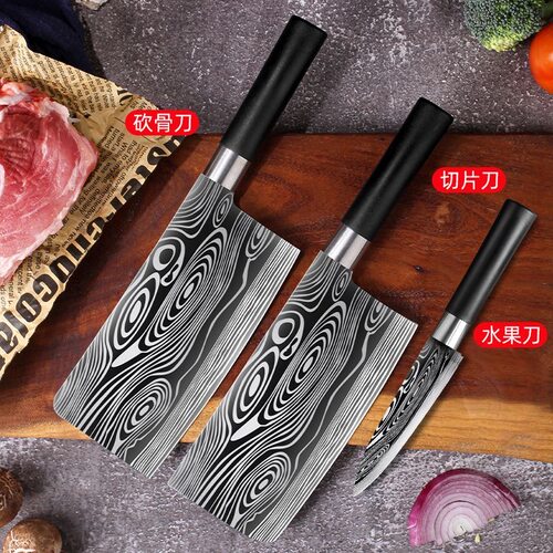 菜刀厨房不锈钢家用刀具套装厨具全套砍骨刀切片刀厨师刀酒店专用 - 图2