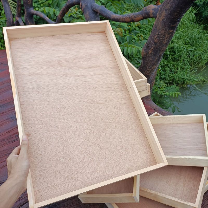 实木木制收纳盒桌面定制长方形木盒托盘杂物礼品零食收纳A4纸无盖-图1